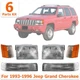 Headlight Assembly w Corner Turn Signal Light Kit For 93-96 Jeep Grand Cherokee