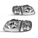 Clear Chrome Headlights +Corner Lights Fit For 1997-2003 Ford F150 Expedition