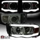 Fit 2002-2005 Dodge Ram 1500 2500 3500 Smoke LED Tube Projector Headlights 02-05