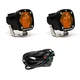 Baja Designs Pair S1 Factory Amber Wide Cornering LED Light w/Mounting Bracket