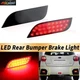 2x LED Black Bumper Reflector Tail Stop Brake Lights For Subaru Impreza WRX STI