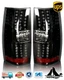 For 2007-2014 Chevy Tahoe Suburban 1500 LED Tail Lights Black Clear Brake Lamps