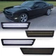 For Dodge 2008-14 Challenger Smoke LED Lens Side Lights Marker Kit Front+Rear US