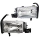 Headlights Set Halogen For 1994-2002 Dodge Ram 1500 2500 3500
