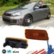 FOR 2010-2014 VW MK6 GOLF GTI REPLACEMENT AMBER LENS FRONT BUMPER SIDE MARKER