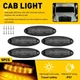 5X Smoked Amber LED Cab Roof Marker Lights For Freightliner Cascadia 2008+ EXC