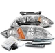 FOR 00-02 CHEVY CAVALIER CHROME REPLACEMENT HEADLIGHTS LAMPS W/LED DRL+6000K HID FOR 00-02 CHEVY CAVALIER CHROME REPLACEMENT HEADLIGHTS LAMPS W/LED DRL+6000K HID