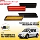 Smoke Amber/Red LED Front/Rear Side Marker Light For 10-13 Ford Transit Connect
