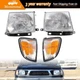 Headlight Kit For 1997-2000 Toyota Tacoma RWD Left And Right Side Halogen 