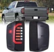 Pair For 2014-2018 Chevy Silverado 1500 2500 Smoked LED Tail Lights Brake Lamps