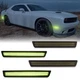 Front Rear LED Bumper Side Marker Lights Smoked For 2015-2023 Dodge Challenger