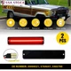 For 1984-1991 Jeep Grand Wagoneer Red LED Rear Bumper Side Marker Signal Lights