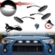 For 2014-2021 Toyota 4Runner Black Lens White Front Grille LED Lights Lamps 3pcs