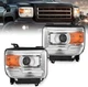 Headlights Left + Right Pair Chrome Projector w/o LED DRL for GMC Sierra | DOT