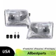 Driver and Passenger Side Headlights for Ford Ranger 1993-1997 Halogen w/ Bulb/s