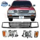 New 1993-1998 Toyota T100 Pickup Silver Gray Grille Headlight Signal Light 5pcs
