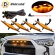 Amber LED Grille Lights Light Fits For Toyota 4Runner TRD Pro 2014-2021 4pcs