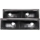 Anzo 511053 Black Clear Euro Style Parking/Signal Lights for Chevrolet and GMC