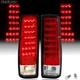 Red Clear LED Tail Lights Pair W/Bulb For Nissan D21 / Hardbody Pickup 1986-1997