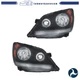 Replacement For Honda Odyssey 2005-2010 Headlights Black Housing Halogen L+R