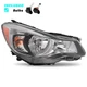 Fit 2012-2015 Subaru Impreza XV Crosstrek Chrome Right Side Headlight w/ Bulbs