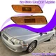 Pair Front Fender Side Marker Indicator Flasher Lights For Volvo S80 1998-2006
