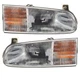 For 95 96 97 Windstar Headlight Headlamp Front Halogen Head Lamp Light PAIR SET