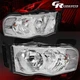 PAIR CHROME HOUSING CLEAR CORNER HEADLIGHT/LAMPS LH+RH FOR 02-05 DODGE RAM TRUCK