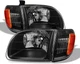 For 2000-04 Toyota Tundra Regular|Access Cab [Black] Headlights w/ Corner Light
