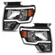Pair Headlights Assembly For 2009 2010 2012 13 2014 Ford F150 Lamps Replacement