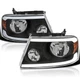 SPEC-D TUNING Black Headlights w/LED Tube Compatible with 2004-2008 Ford F150...