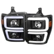 Fits 08-10 FORD F250 Projector Headlights With Clear Lens