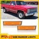 Side Marker Lights Bezel Chrome 2pcS Set For Chevy Blazer GMC Jimmy C/K R Pickup