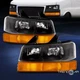 For 2003-23 Chevy Express/GMC Savana Van Headlights w/Bumper Parking Signal Lamp