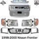 New Front Bumper Grille + Headlights&Corner Lamps For 1998-2000 Nissan Frontier