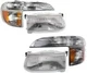 EXPLORER 95-01 / MOUNTAINEER 97-97 HEAD LAMP RH AND LH Assembly Halogen 4-pc Kit EXPLORER 95-01 / MOUNTAINEER 97-97 HEAD LAMP RH AND LH Assembly Halogen 4-pc Kit