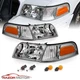 For 98-11 Ford Crown Victoria Replacement Headlight + Parking Signal Corner Lamp