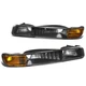 FOR 99-06 GMC SIERRA/YUKON BLACK HOUSING/AMBER SIDE SIGNAL BUMPER PARKING LIGHT