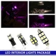 Subaru BR-Z 13-18 Fuschia Purple Premium LED Interior Lights Package Kit 6 Bulbs