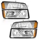For 2002-2006 Chevy Avalanche 1500 2500 Body Cladding Headlights+Bumper Lamps