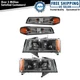 Headlights and Parking Light LH RH Kit Set for Colorado Xtreme Chrome Bezel