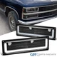 Fit 88-98 Chevy C10 C/K Matte Black Bumper Lights Signal Lamps w/ LED Strip Tube