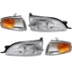 Headlight Set For 1995-1996 Toyota Camry Left and Right Side with Corner Lights