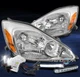 FOR 2004-2005 TOYOTA SIENNA REPLACEMENT CHROME HEADLIGHTS LAMP W/LED DRL+HID KIT