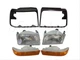 For 92-98 FORD F250 F350 92-96 F150 BRONCO HEALIGHT PARK/SIGNAL LIGHT BEZEL BLK