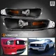 Fits 2005-2009 Ford Mustang Black Bumper Lights Turn Signal Parking Lamps LH+RH