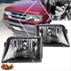 For 93-97 Ford Ranger Black Housing Clear Lens Headlight/Lamps Replacement Pair