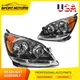Headlights For 2005-2007 Honda Odyssey Black Housing Headlamps Left+Right Pair