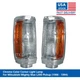 1 Pair Chrome Trim Corner Light Lamp For Mitsubishi Mighty Max L200 1986 - 1994