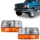 Left & Right Pair Headlights without bulbs For 1992-1996 Ford F-150 F2TZ13008A